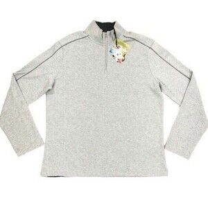 NWT ROBERT GRAHAM  2XL XXL quarter zip grey soft pullover men's designer sweater